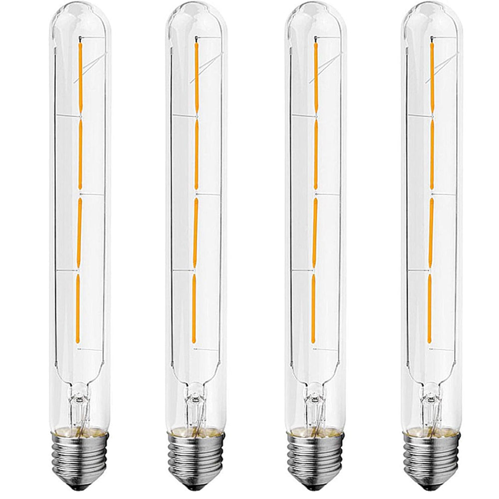 4W Tubular Edison LED Filament Bulb 2700K Warm White 4 Pack
