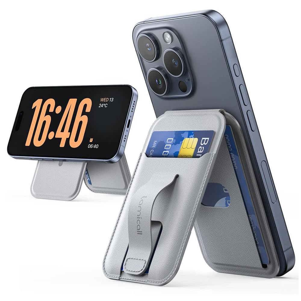 Magnetic Phone Wallet Stand with Card Holder