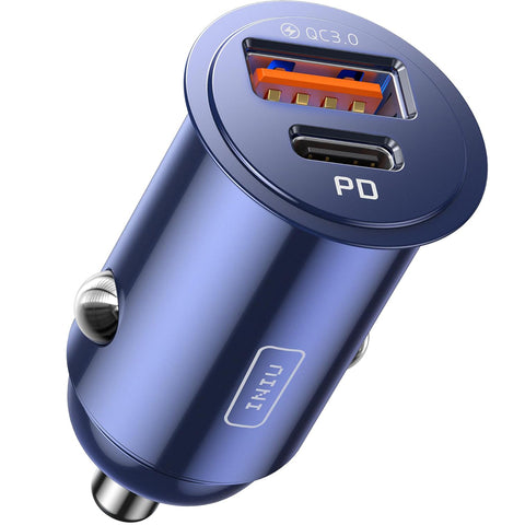 INIU 60W Dual USB Car Charger – USB-C & USB-A Fast Charging Adapter