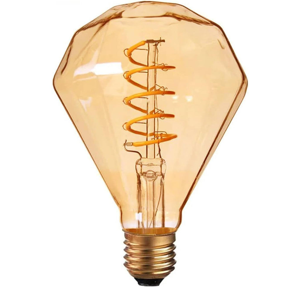 LEDSone Vintage LED Diamond Light Bulb, Warm 2700K, E27, 4W [Energy Class A]