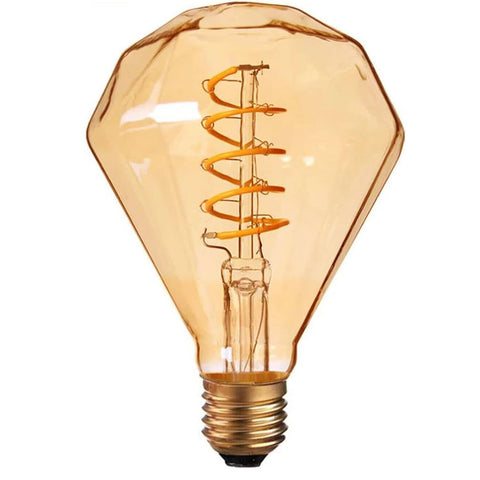 LEDSone Vintage LED Diamond Light Bulb, Warm 2700K, E27, 4W [Energy Class A]