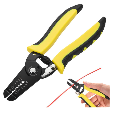 10–22 AWG Wire Stripping Pliers 7 Inch Cable Cutter