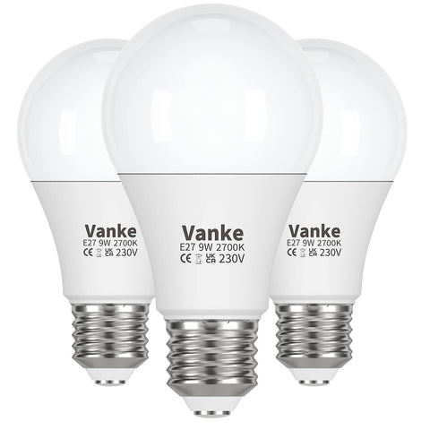 E27 LED Screw Bulb 9W 2700K Warm White 806 Lumen Pack of 3