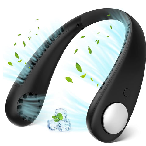 Bladeless Neck Fan 360° Rechargeable Hands-Free Cooling
