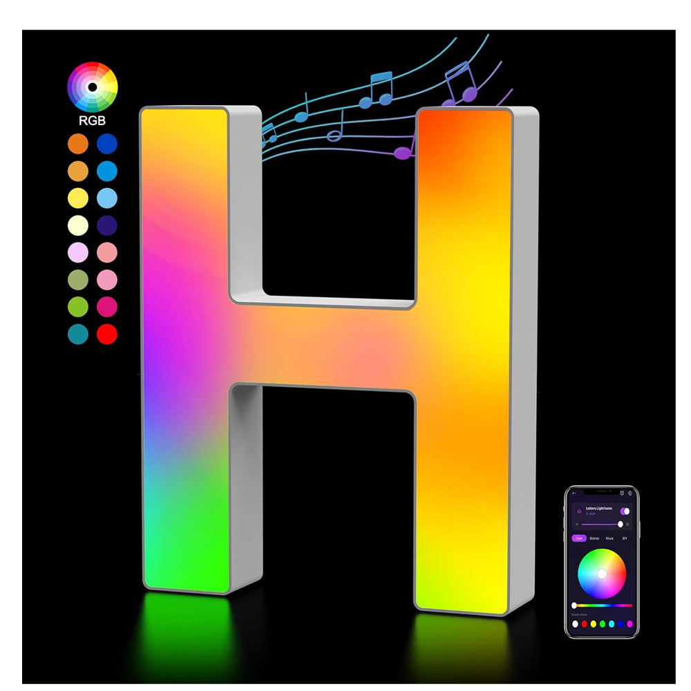 RGB LED Letter Light H USB APP Control