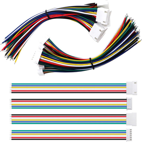 Lyeteung 10 Pairs Mini Micro JST-XH 2.54 Plug Connector, JST 6 Pin Micro Electrical Male and Female Connector Plug Wire Cable, with 150mm 22AWG Wire