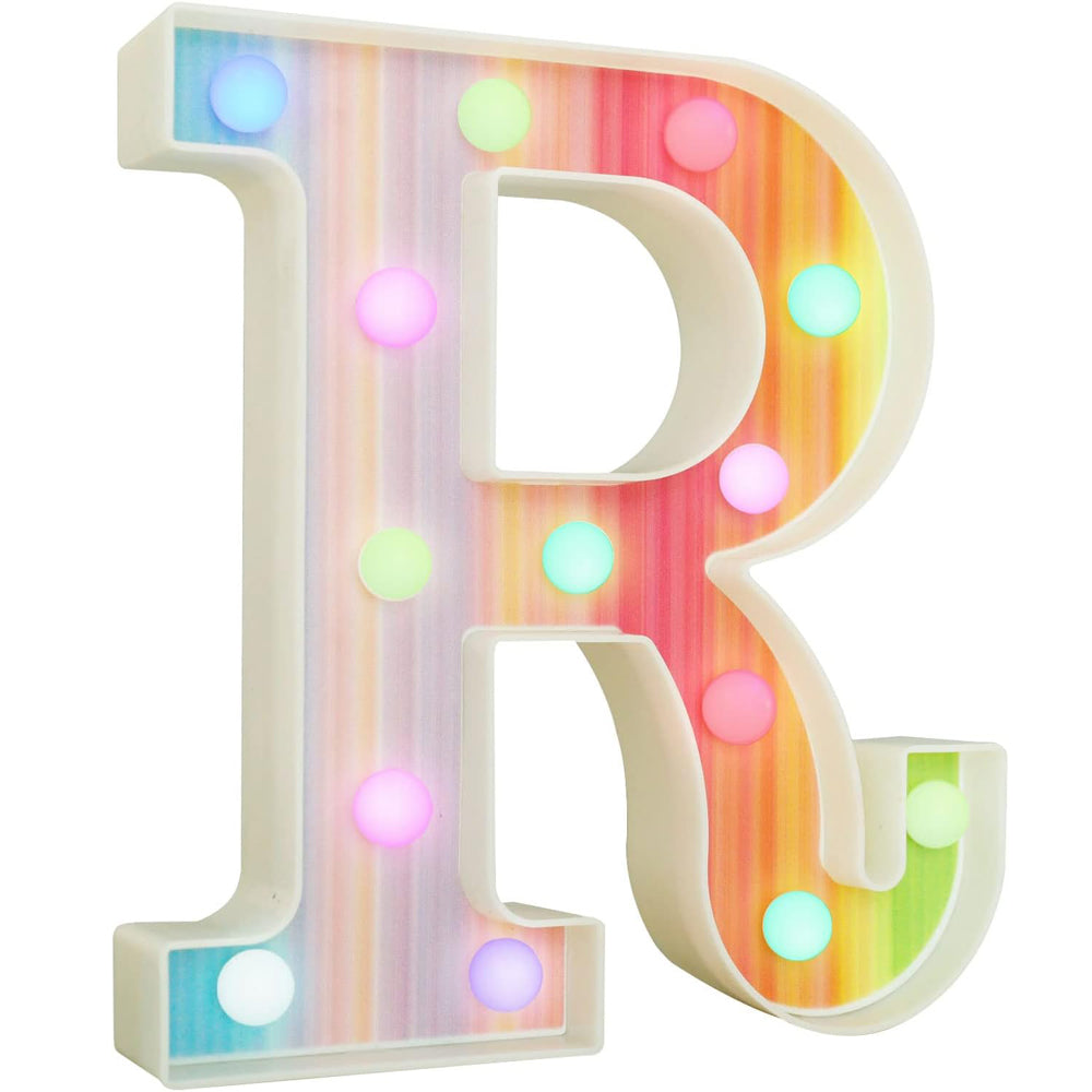 Rainbow LED Letter Light R 16 Color Remote