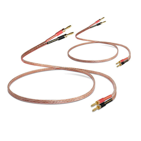 WOWLED 13 AWG Speaker Wire with Banana Plug, 2 Pack 3m HiFi Speaker Cable with Gold-Plated Banana Tip Plugs, Banana Plug Male to Male Audio Cable Connector for Audiophile (3m / 9.8FT)