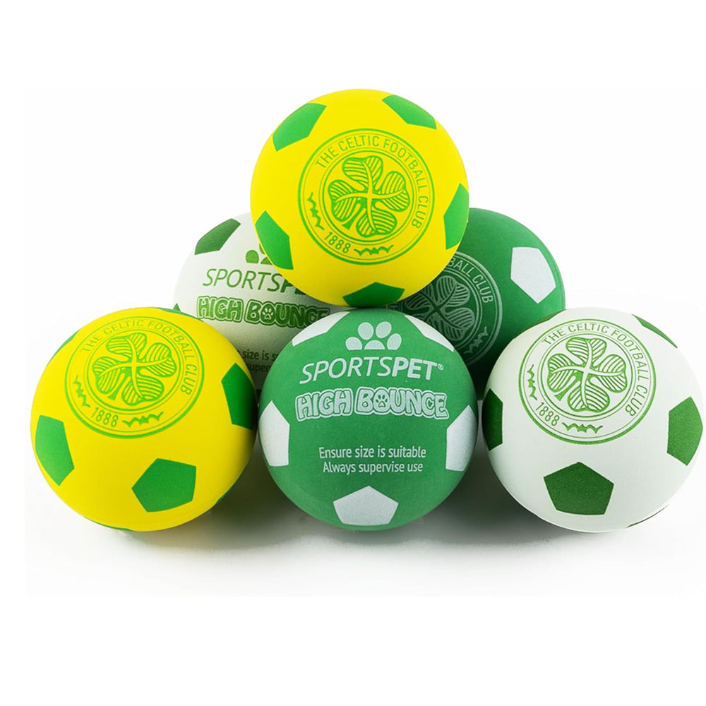 SPORTSPET Celtic High Bounce Dog Balls 6 Pack
