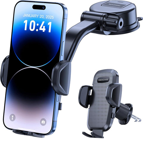 Miracase 3-in-1 Car Phone Holder with Super Suction and 360° Rotation