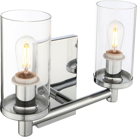 osoan 2 Lights Modern Vintage Wall Light, Industrial Glass Uplight Fixture