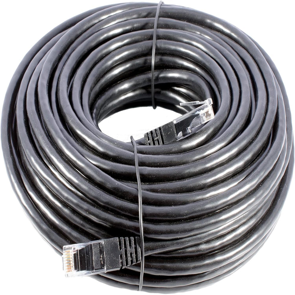 Smedz CAT6 20 m Full Solid Copper UTP 24 AWG Indoor / Outdoor Plug and Play Network Cable GigaBit Ethernet Patch Lead – Black