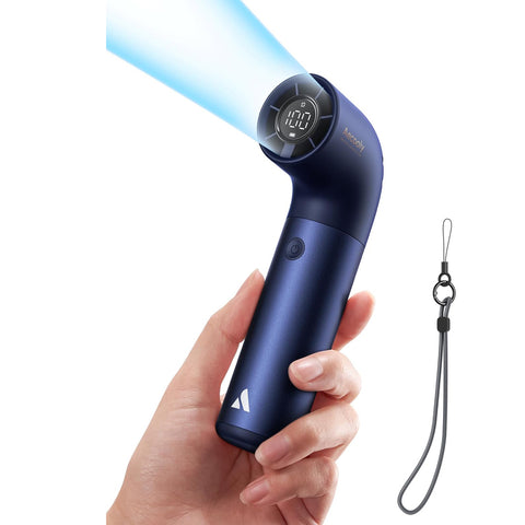 Aecooly Portable Handheld Fan,Powerful Turbo Mini Fan,15H Max Cooling Time,19000 RPM High Speed Aero Pro,6 Speeds Aluminum Case, Pocket Rechargeable Personal Small Travel GIfts for Women Men -BlueB0F8NKQS8H