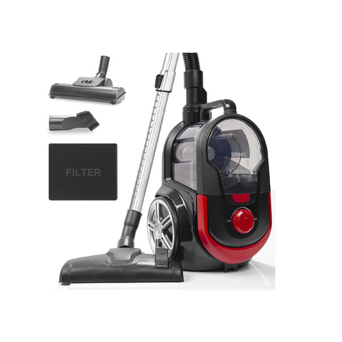 Duronic VC7020 Powerful 800W Bagless Cylinder Vacuum Cleaner 2.5L HEPA Filter, Turbo Brush, Lightweight Cyclonic Vacuum for Pet Hair