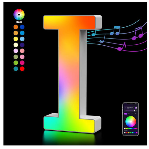RGB LED Letter Light - USB App Control Night Light I