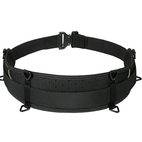 Padded 29'' Tool Belt for Men, Adjustable Work Belt with Heavy Duty Buckle Back Support for Carpenters, Electricians & Gardeners