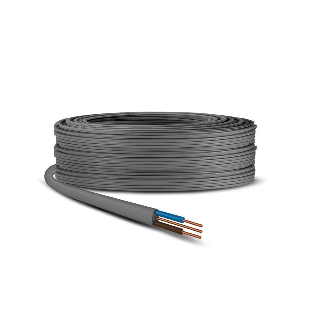 Primes DIY 1.5mm Twin & Earth Lighting Cable 25 Metre Grey