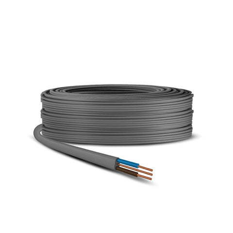 Primes DIY 1.5mm Twin & Earth Lighting Cable 25 Metre Grey