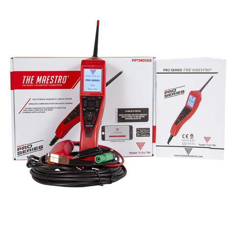 Power Probe The Maestro Automotive Circuit Tester 12–24V Colour LCD Multimeter with Trace Mode, Power & Ground Activation, Data Logging & App Support – Professional Car Electrical Diagnostic Tool UK