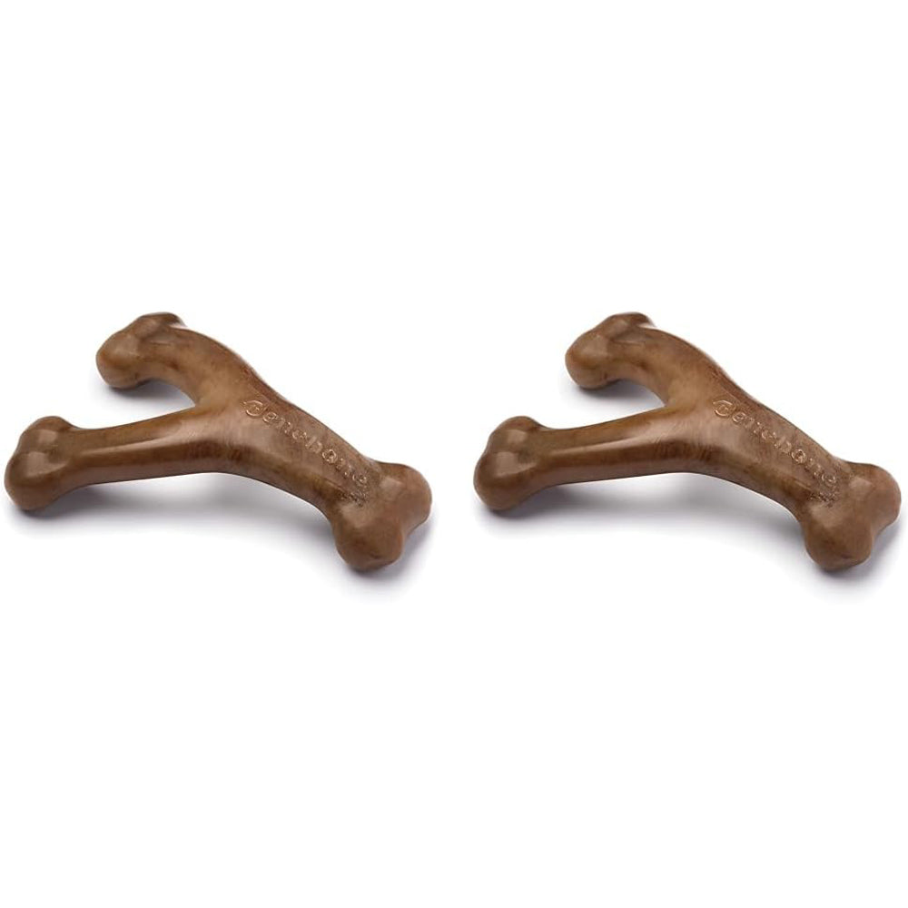 Benebone Wishbone Chew Toy Small Bacon Pack of 2
