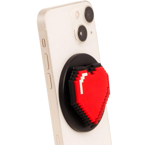 3D Pixel Art MagSafe Phone Grip & Stand – LovePop Black
