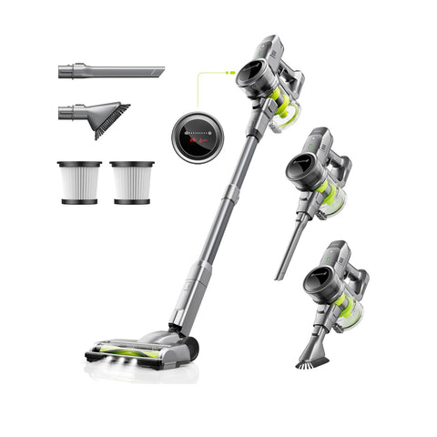 Kalado KCV01 Cordless Vacuum Cleaner 26KPa 250W Stick Hoover, 40Mins Runtime, LED Display, Self-Standing Lightweight Vacuum