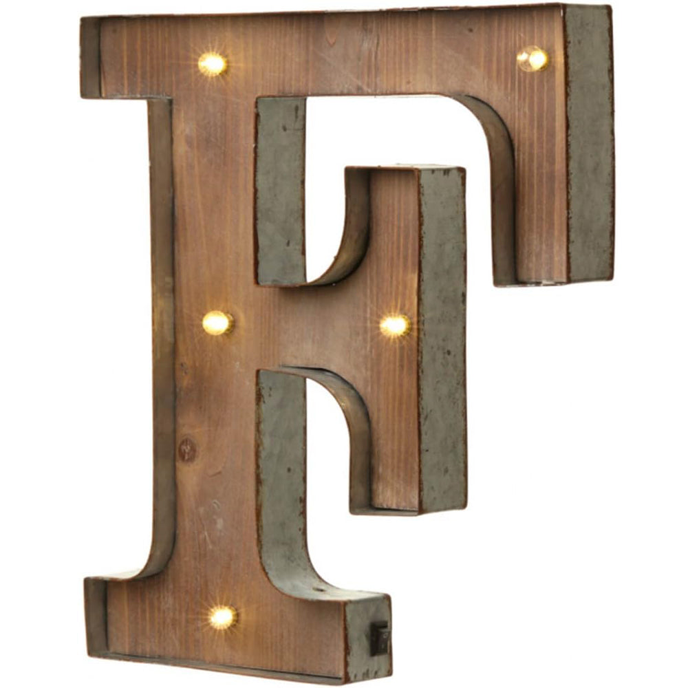 Vintage Carnival Letter Light F Metal LED
