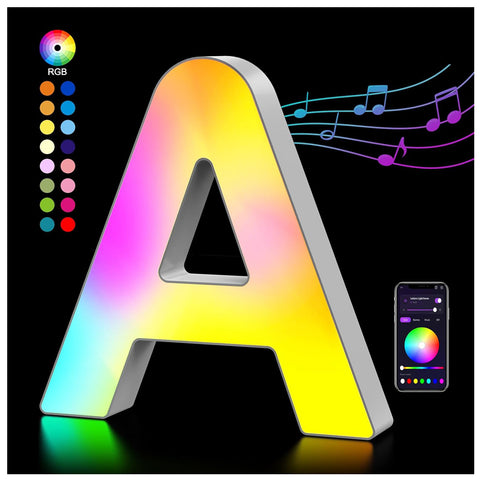 RGB LED Letter Light A USB App Controlled
