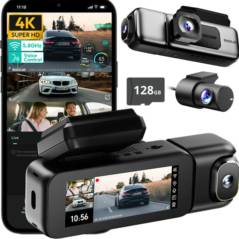 Botslab 3 Channel 4K Dash Cam with GPS and WiFi
