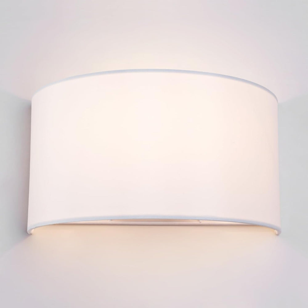 Wall Light with Switch E27 Fabric Bedside Sconce