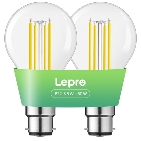 B22 Bayonet LED Filament Bulb 3.8W 2700K Warm White