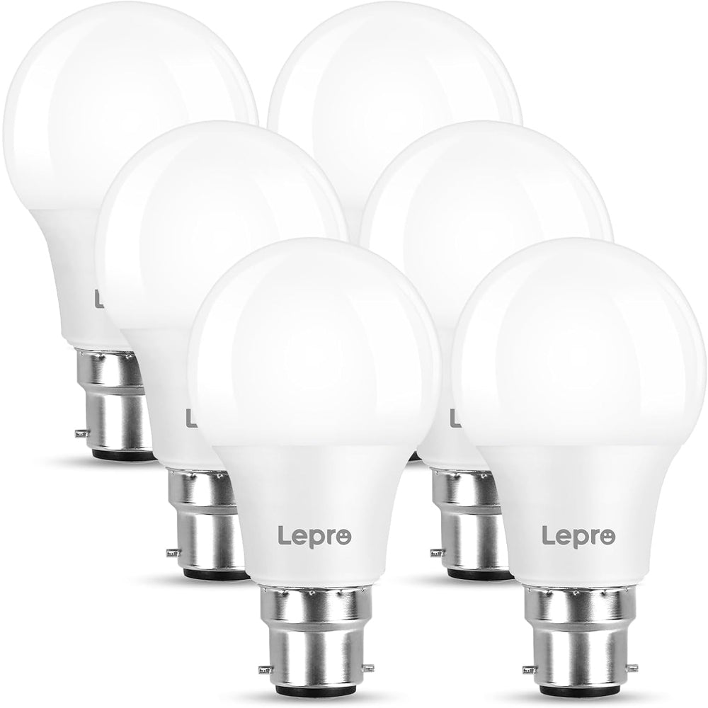 Lepro Bayonet Light Bulb, 60W Equivalent, Warm White 2700K, 8.5W 806lm B22 LED Bulb, BC A60 GLS Energy Saving Lightbulbs, Non-dimmable, Pack of 6 [Energy Class F] Visit the Lepro Store