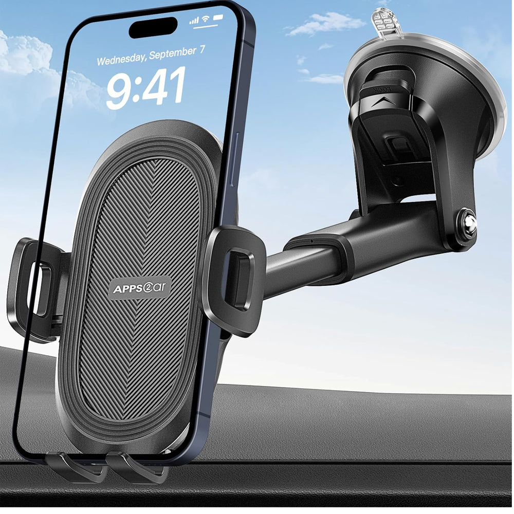 APPS2Car Car Phone Holder Dashboard and Windscreen Mount