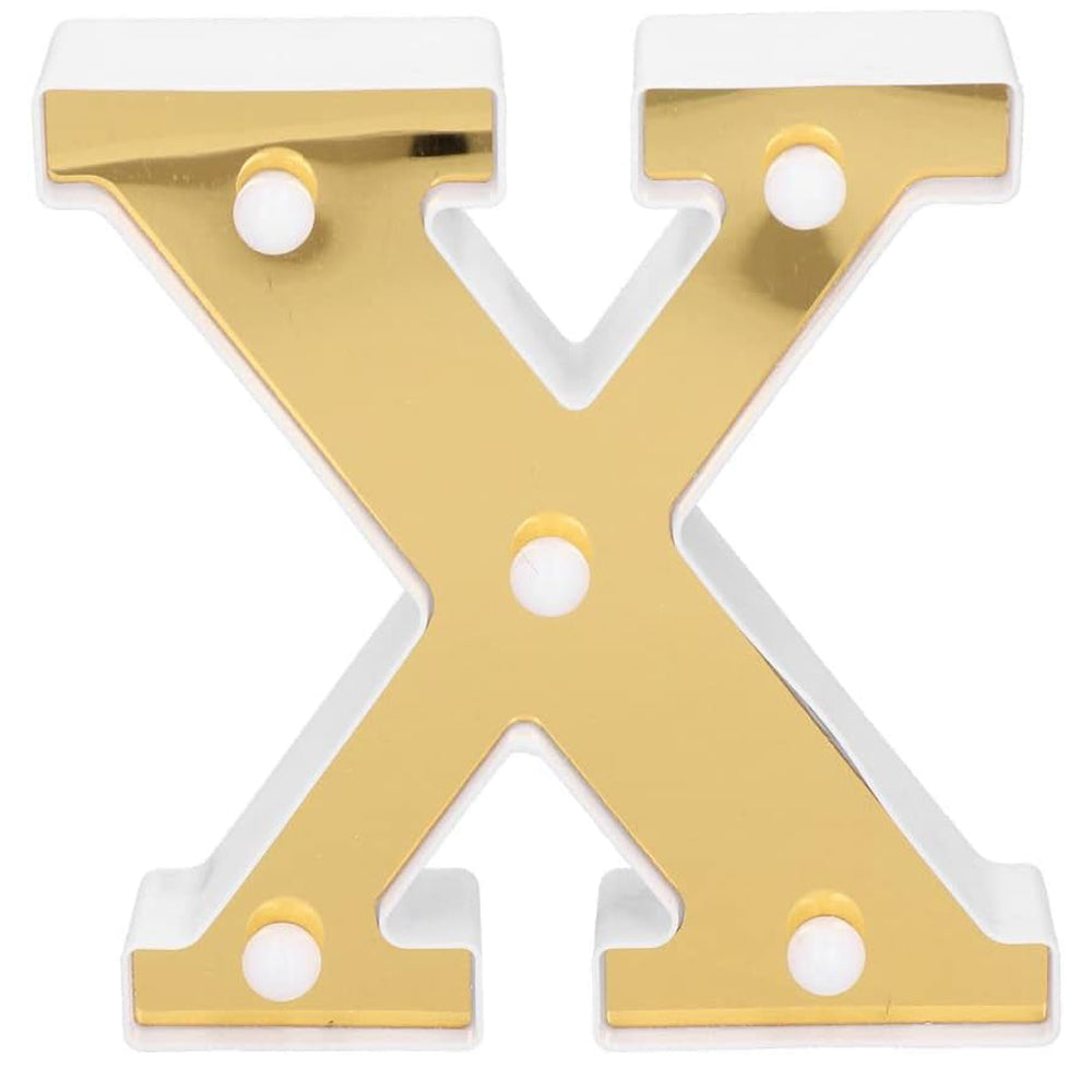 LED Alphabet Letter Light X Warm White 16cm