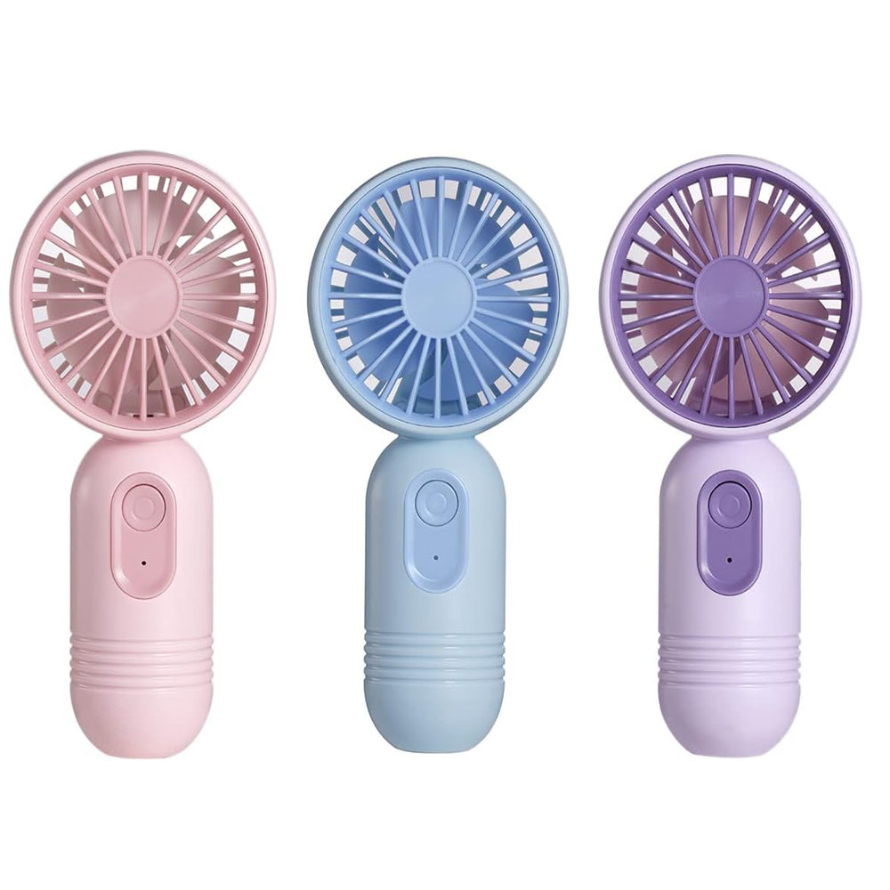 Mini Portable Fan 3 Pack, Cute Handheld Battery Operated Lightweight Personal Fan With 3 Speeds and USB Rechargeable Eyelash Design for Girls, Kids, Women, Men - Office, Outdoor, Travel, Camping