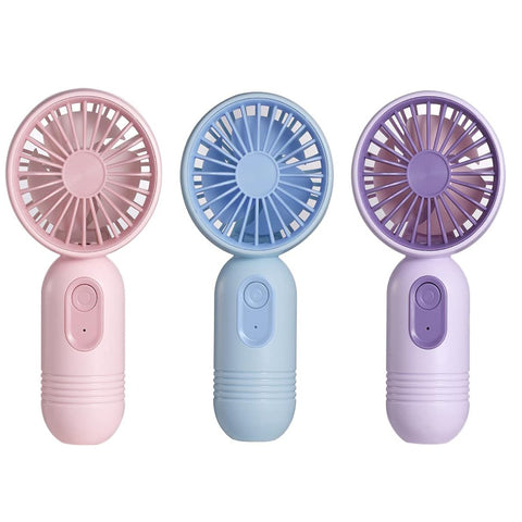 Mini Portable Fan 3 Pack, Cute Handheld Battery Operated Lightweight Personal Fan With 3 Speeds and USB Rechargeable Eyelash Design for Girls, Kids, Women, Men - Office, Outdoor, Travel, Camping