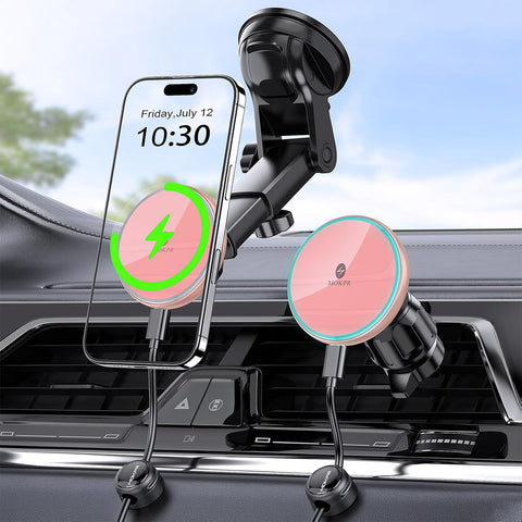 15W Magnetic Car Wireless Charger with MagSafe Mount