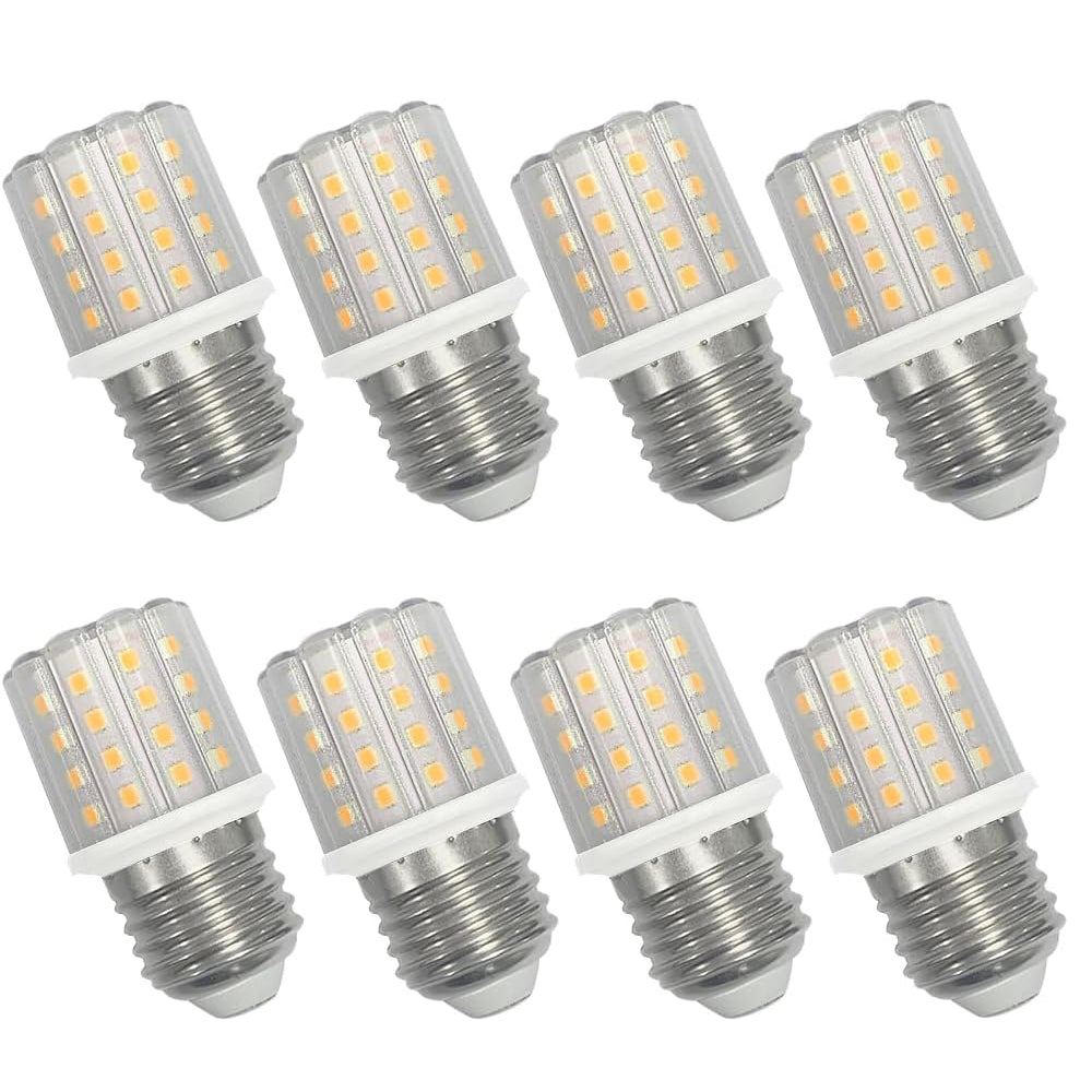 YELANGU E27 LED Corn Light Bulbs,5W Warm Light 3000K, Equivalent to 60W E27 Halogen Bulbs,AC 85-265V, 360° Beam Angle,Edison Screw SES LED Corn Lamp, Not Dimmable, Pack of 8 [Energy Class F]