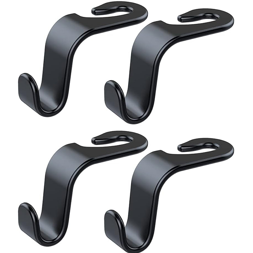 4 Pack Car Seat Headrest Hooks for Car Handbags and Grocery Bags