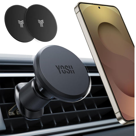 YOSH Magnetic Car Phone Holder Air Vent Mount for iPhone Samsung