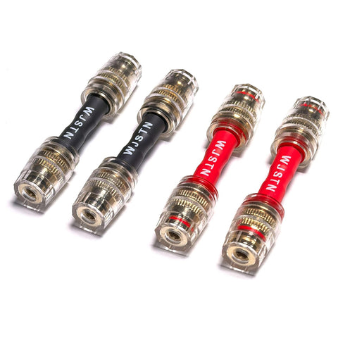 4 Pack 4mm Banana Plug Adapter Audio Cable Coupler