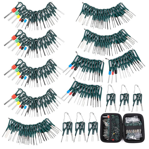 TERMINAL REMOVAL TOOL KIT 172 PCS DEPINNING TOOL ELECTRICAL CONNECTOR PIN REMOVAL TOOL SET WITH WATERPROOF PROTECTIVE BAG FOR AUTOMOTIVE & HOUSEHOLD USE