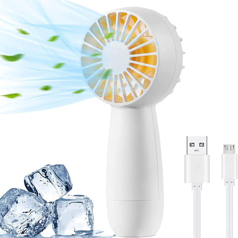 Handheld Fan, Usb Hand Held Fan Rechargeable, Convenient Mini Portable Fan, Equipped with 4800mah Battery, Suitable for Commuting, Business Trips, Office Necessities(White)