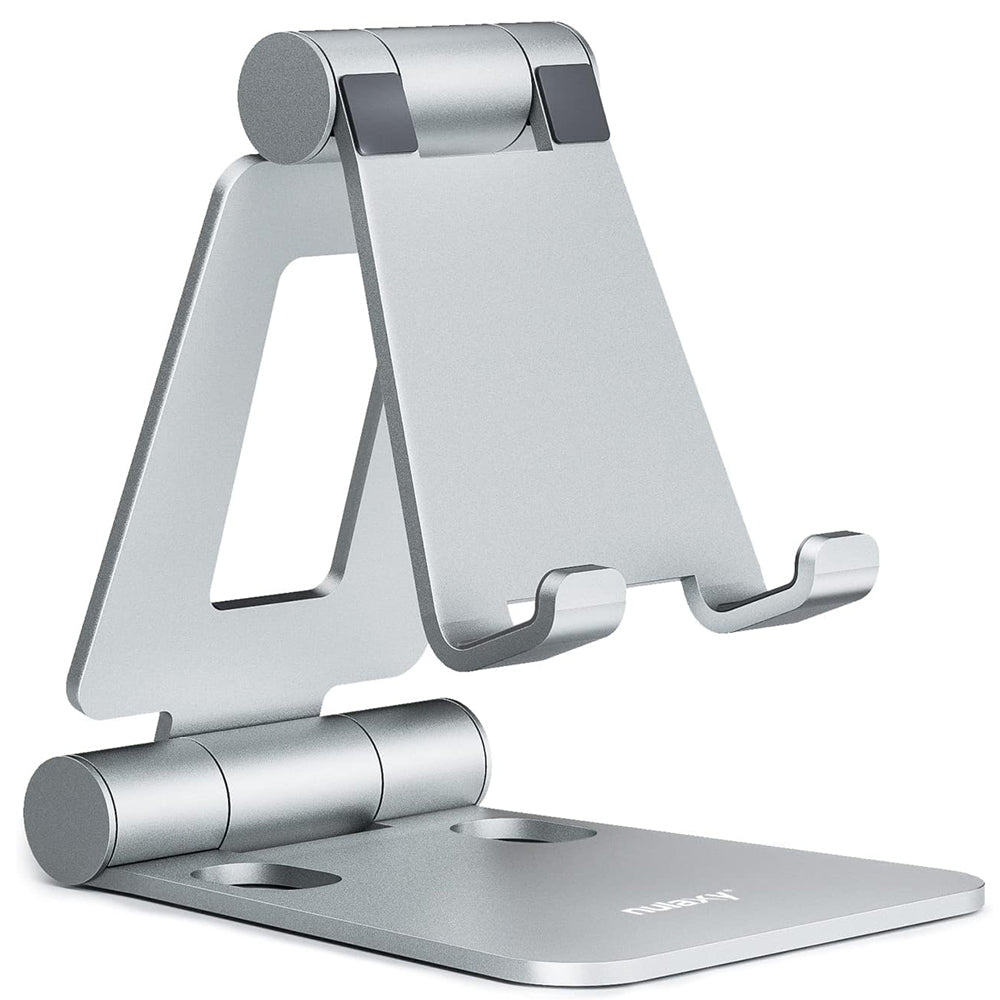 Foldable Adjustable Desktop Phone Stand Silver