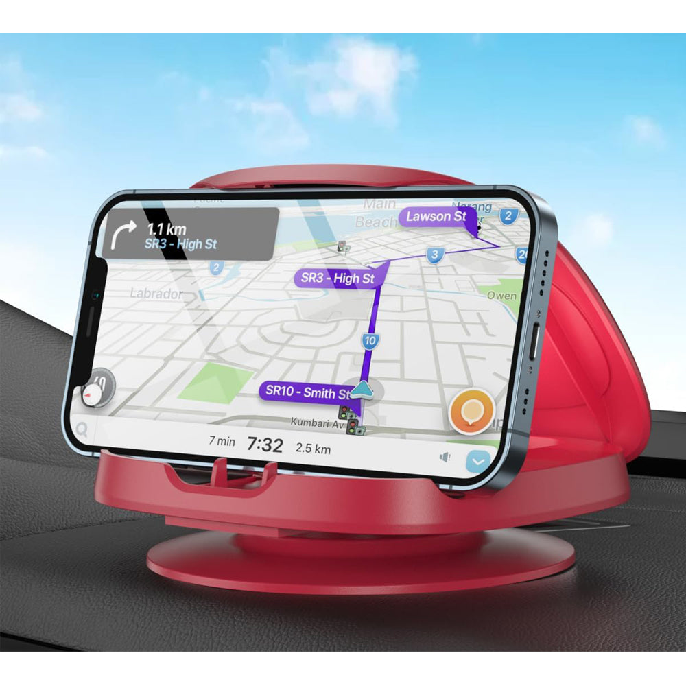 JOYEKY Dashboard Car Phone Holder 360° Rotatable Mount Red