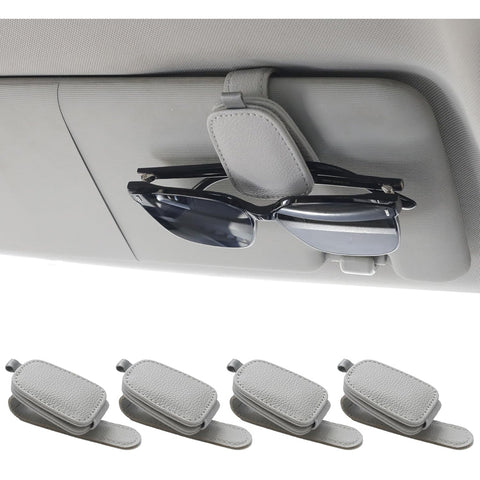 Magnetic Leather Sunglasses Holder for Car Visor