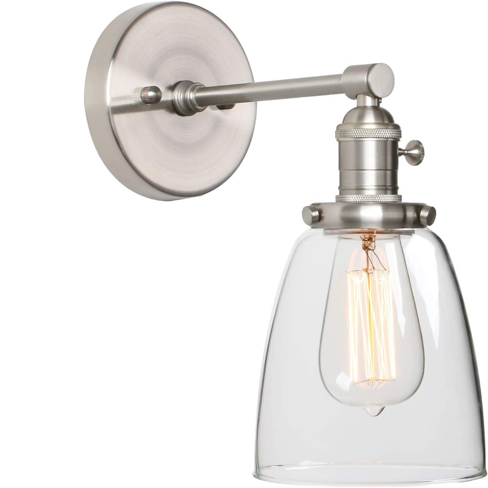 Vintage Industrial Glass Wall Sconce E27