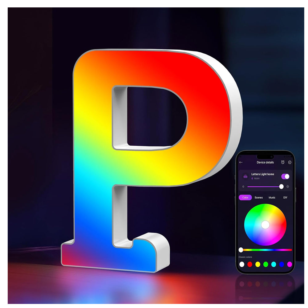 USB LED Marquee Letter Light - Color Changing, APP Control