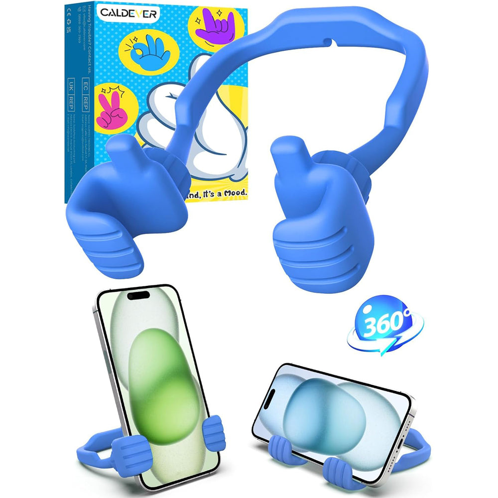 Blue Thumbs Up Phone Stand – 360° Adjustable Lazy Desktop Holder
