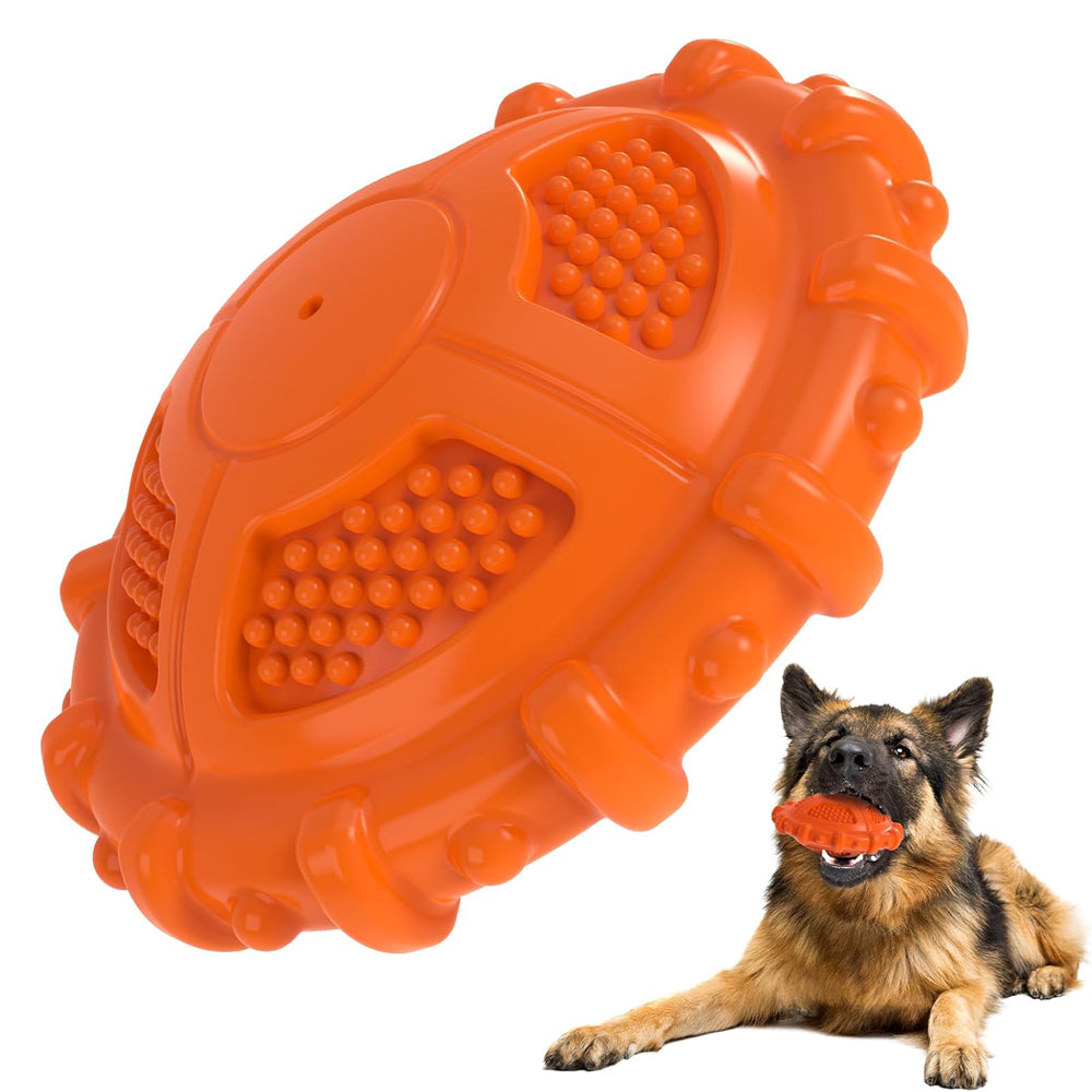 Indestructible Squeaky Dog Chew Toy Orange